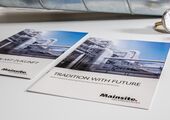 Eindrückliches Titelmotiv auf Imagebroschüre für deutsches Industrie Unternehmen Mainsite TECHNOLOGIES in Obernburg am Main