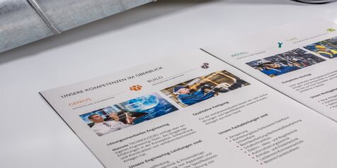 Schön gestaltete Imagebroschüre für deutsches Industrie Unternehmen Mainsite TECHNOLOGIES in Obernburg am Main