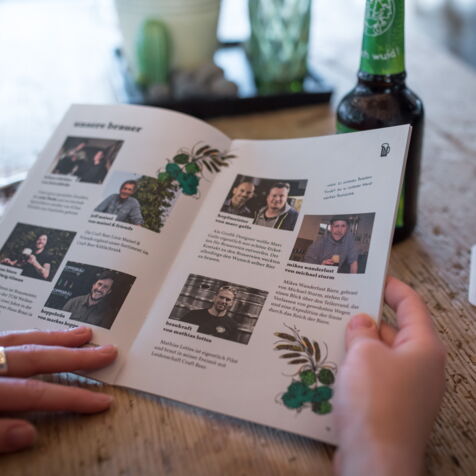 Übersichtliche Getränkekarte für  Szene Gastronomie - Markenentwicklung des Szene Lokals ’s handwerk - craft food & craft beer in Sonthofen