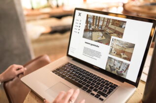 Moderne responsive Webseite dargestellt auf einem Apple Mac Book Pro - Webseite für Szene Lokal ’s handwerk - craft food & craft beer in Sonthofen Moderne responsive Webseite dargestellt auf einem Apple Mac Book Pro - Webseite für Szene Lokal ’s handwerk - craft food & craft beer in Sonthofen