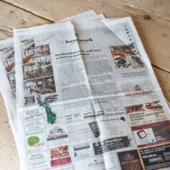 Einheitliche Kollektivanzeige für Allgäuer Zeitung - Druckprodukte für die Markenentwicklung des Szene Lokals ’s handwerk - craft food 