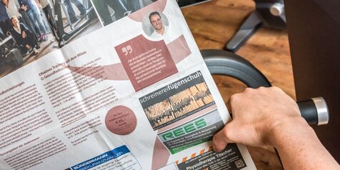 Kollektivanzeige in der Allgäuer Zeitung im Corporate Design der Praxis Titscher in Oberstdorf im Allgäu