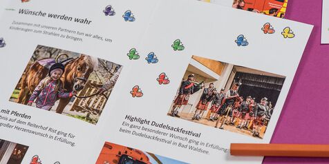 Druckprodukt Imageflyer des Vereins Herzenswünsche Allgäu e.V. in Kempten