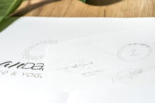Entstehung der Marke für das Mandala Café & Yoga in Oberstdorf Entstehung der Marke für das Mandala Café & Yoga in Oberstdorf